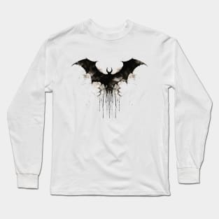 Bat Emblem - White Long Sleeve T-Shirt